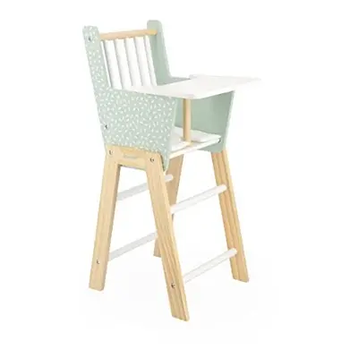 Zen FSC Wood Highchair-Pretend Play Toy-Accessory for Dolls up to cm-3 Years +, J05901, Green