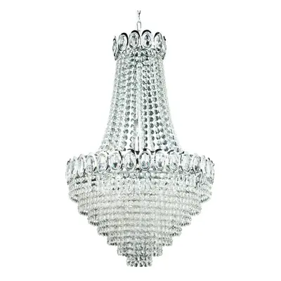 Traditional Light Chrome Crystal Chandelier