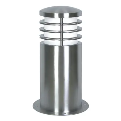 Outdoor IP44 Bollard Light Stainless Steel LED E27 15W Bulb Pathway External