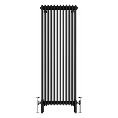 (1500x560mm, Black) NRG Traditional Cast Iron Style Style Radiator Four Column Designer Bathroom