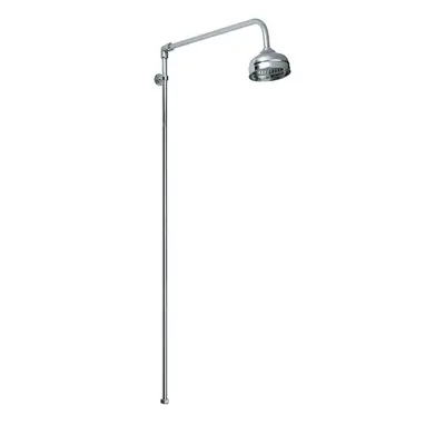 Rigid Riser Shower Kit with Swivel Spout - Chrome