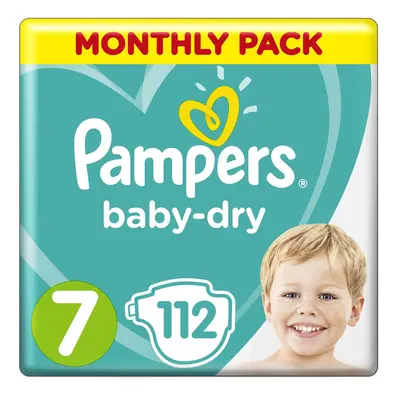 112pk Pampers Baby-Dry Nappies Monthly Savings Pack - Size