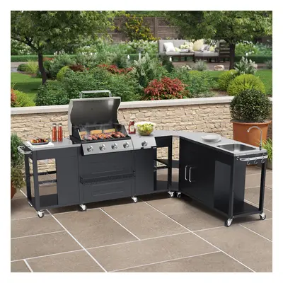 BillyOh Indiana Burner Gas BBQ Kitchen with Sink