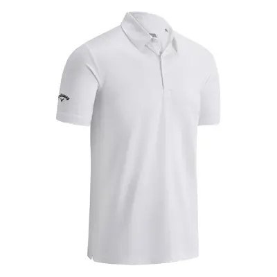 (XS, Bright White) Callaway Mens Swing Tech Solid Colour Polo Shirt