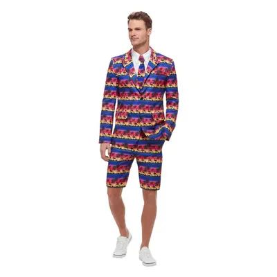 Mens Sunset Flamingo Fancy Dress Suit (Medium)