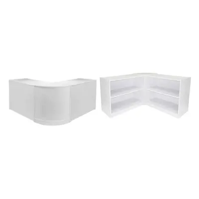 Retail Counters Shop Display Storage Cabinet Glass Showcase White Shelves Zodiac