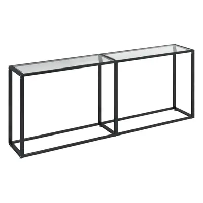 vidaXL Console Table Transparent Tempered Glass Home End Hall Porch Table