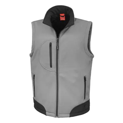 (S, Workguard Grey/Black) Result Mens Soft Shell Bodywarmer