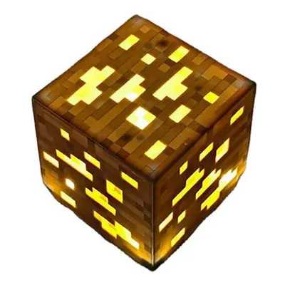 (Yellow) Rechargeable Ore Night Light Creative Minecraft Torch Game Lamp Children's Model Toy Ho