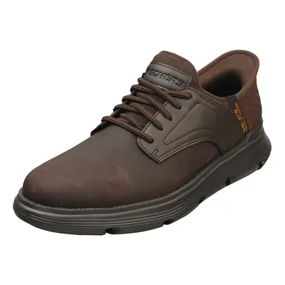 (9) Skechers Slip-ins Garza Mens Casual Shoes in Chocolate