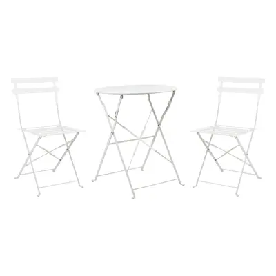 Bistro Set FIORI Metal White