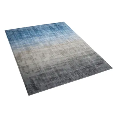 Viscose Rug x cm Grey and Blue ERCIS