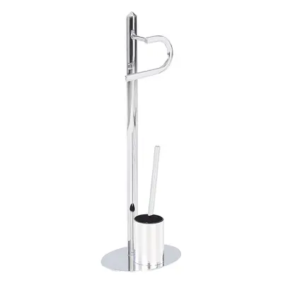 Toilet Roll and Brush Holder SARTO Metal Silver