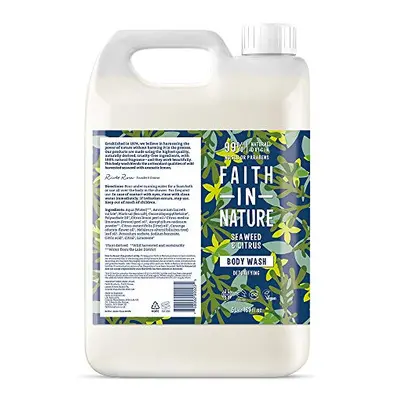 Faith In Nature Natural Seaweed and Citrus Body Wash, Detoxifying, Vegan and Cruelty Free, No SL