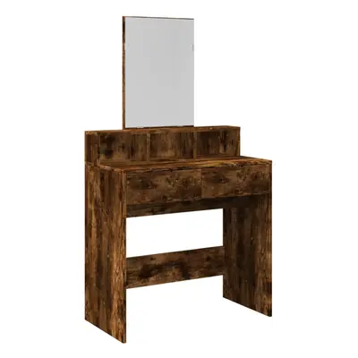 (smoked oak) vidaXL Dressing Table with Mirror Cosmetic Table Vanity Desk Makeup Table