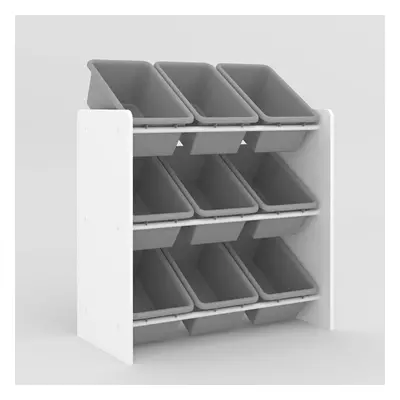 Children's Toy Storage Unit with Plastic Bins Kids Shelves Organiser