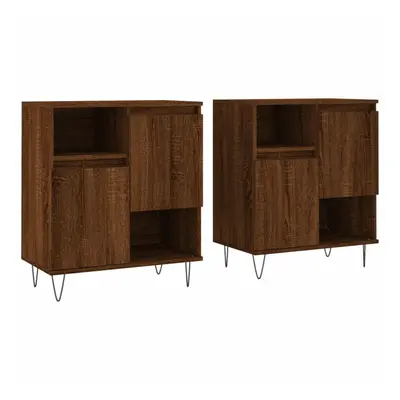 (brown oak) vidaXL Sideboard Storage Cupboard Highboard Home Side Cabinet Engineered Wood