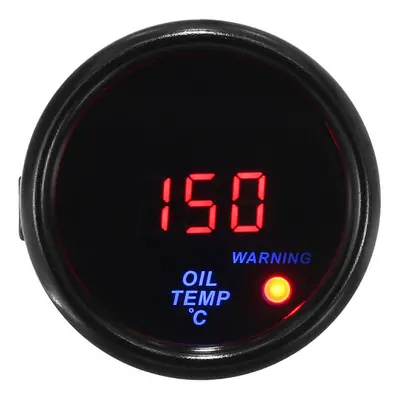 2 Inch 52mm Oil Temperature Gauge Digital LED Display Black Face Car Meter with Sensor