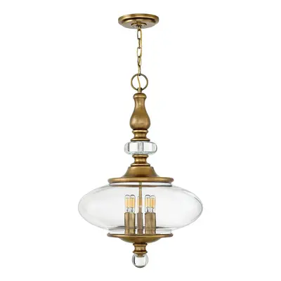 5 Bulb Ceiling Pendant Light Fitting Heritage Brass LED E14 60W Bulb