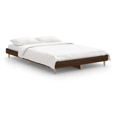 (brown oak, x cm) vidaXL Bed Frame Home Bedroom Bed Base Bedstead Platform Bed Engineered Wood