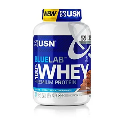 USN Blue Lab Whey Chocolate kg, Percent Lean Muscle Protein Powder, Ideal for Recovery & Mainten