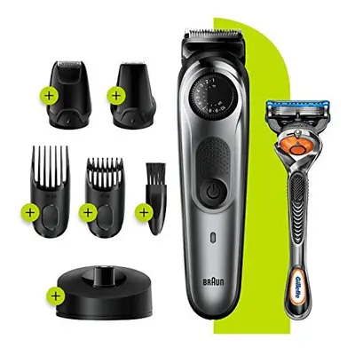 Braun Beard Trimmer BT7240 and Hair Clipper for Men, Lifetime Sharp Metal Blades, Length Setting