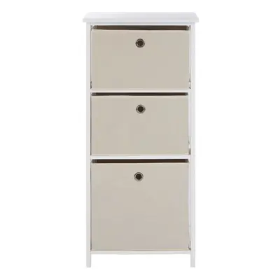 Premier Housewares Lindo Natural Fabric Drawers Cabinet