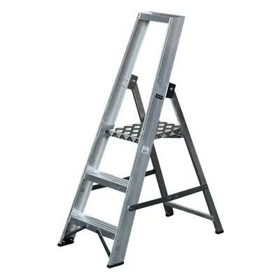 0.6m Aluminium Platform Step Ladders Tread Home DIY Lightweight Metal Steps