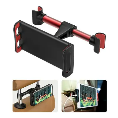 (Red) Car Phone Tablet Holder Headrest Mount Adjustable For Inch