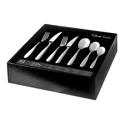 Robert WelchÂ® Stanton 42-Piece Mirror-Polished Stainless Steel Cutlery Set