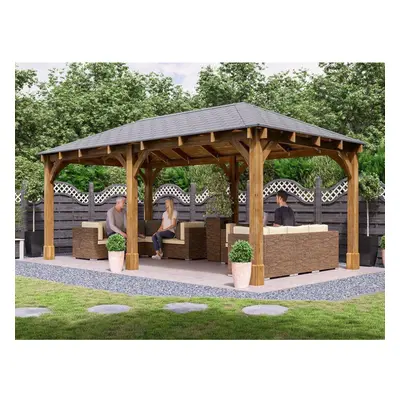 Leviathan Garden Gazebo W6.0m x D3.2m Heavy Duty DIY - Dunster House