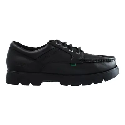 (6.5) Kickers Lennon Lace-Up Black Smooth Leather Mens Shoes (UK )