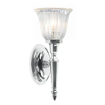 IP44 Wall Light Tulip Shape Glass LED Included Chrome LED G9 3.5W