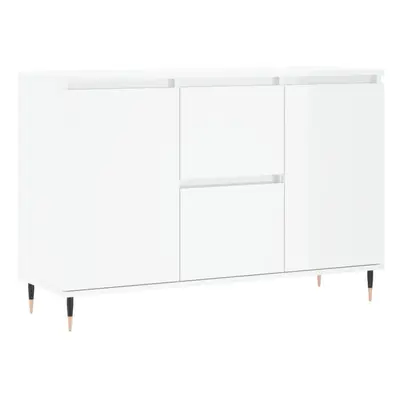 (high gloss white) vidaXL Sideboard Storage Cabinet Cupboard Side Cabinet White Engineered Wood