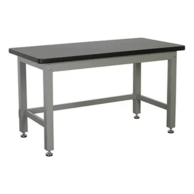 Steel Industrial Workbench - 1500mm x 750mm Laminate Worktop - Adjustable Feet