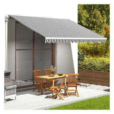 vidaXL Replacement Fabric for Awning Anthracite and White 4.5x3.5 m Canopy