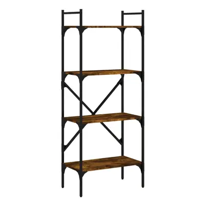 (smoked oak, x 31.5 x 138.5 cm) vidaXL Bookcase 5-Tier Book Shelf Storage Shelf Organiser Engine