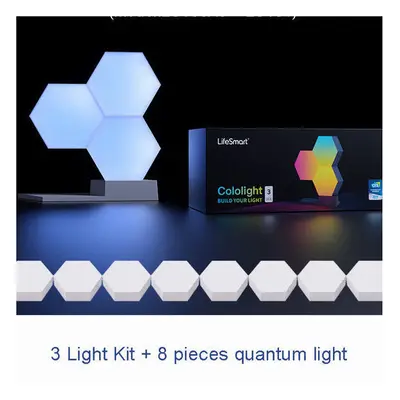 (3 light kit +7 pieces quantum light) Colo-light LED Quantum Light Smart Geometry Assembling DIY