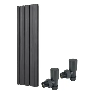 (1800 x 546mm Double) Warmehaus Flat Panel Horizontal Vertical Radiator with Angled Valves