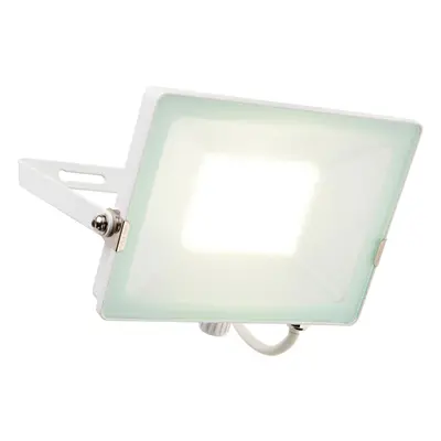 Outdoor Waterproof LED Floodlight - 50W Cool White LED - Matt White