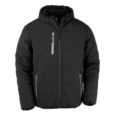 (XL, Black/Grey) Result Genuine Recycled Mens Compass Padded Jacket