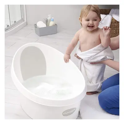 Shnuggle Toddler Bath - White with Light Grey Backrest