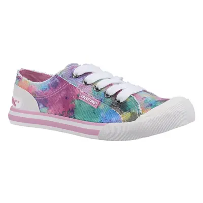 (4 UK, Pink/Multicoloured) Rocket Dog Womens/Ladies Jazzin Candy Tie Dye Casual Shoes