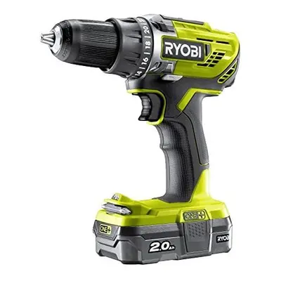 Ryobi R18DD3-120S One Plus Cordless Drill Driver Starter Kit, V, Hyper Green