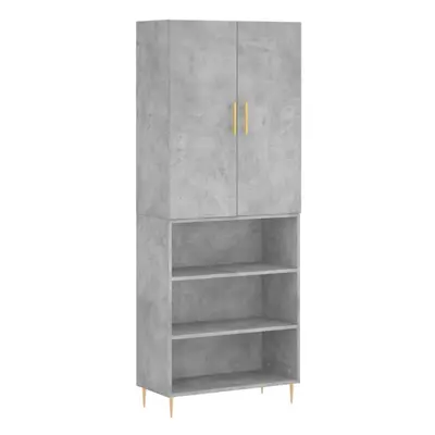 (concrete grey, shelves) vidaXL Highboard Sideboard Storage Cabinet Side Cabinet White Engineere