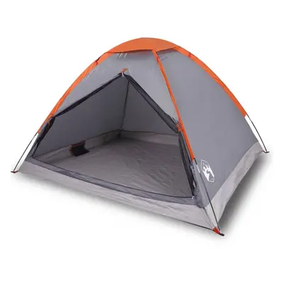 (Grey and orange, x x 102/107 cm) vidaXL Camping Tent Dome 2-Person Lightweight Tent Dome Tent B