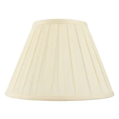 16" Tapered Drum Lamp Shade Cream Box Pleated Fabric Cover Classic & Elegant