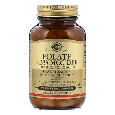 Solgar, Folate, mcg, Vegetable Capsules