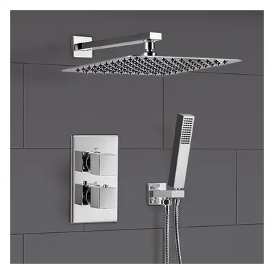 Temelis Dial Way Square Concealed Thermostatic Mixer Valve Shower