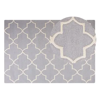 Wool Area Rug x cm Grey SILVAN